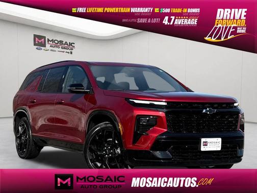 Radiant Red Tintcoat 2025 Chevrolet Traverse RS