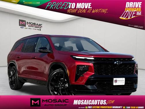 Radiant Red Tintcoat 2025 Chevrolet Traverse RS