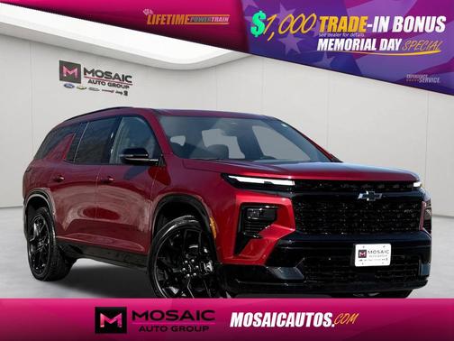 Radiant Red Tintcoat 2025 Chevrolet Traverse RS
