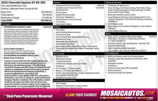 Iridescent Pearl Tricoat 2025 Chevrolet Equinox EV RS