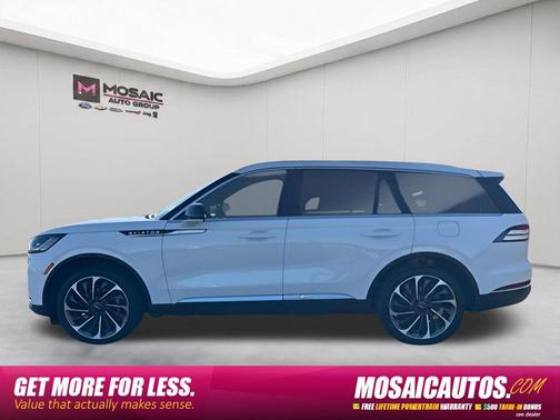 Pristine White Metallic Tri-Coat 2025 Lincoln Aviator Reserve AWD