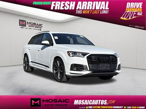 Glacier White Metallic 2024 Audi Q7 55 Prestige