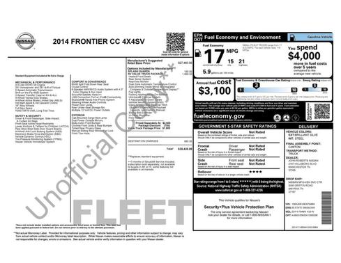 2014 Nissan Frontier SV