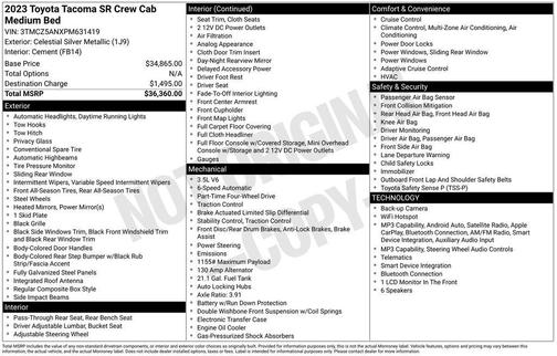 2023 Toyota Tacoma SR
