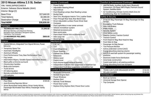 2013 Nissan Altima 2.5 SL