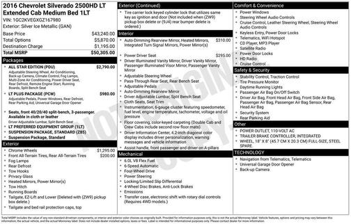 2016 Chevrolet Silverado 2500 LT