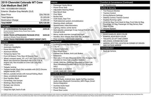 2019 Chevrolet Colorado WT