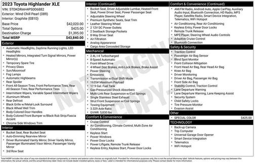 2023 Toyota Highlander XLE