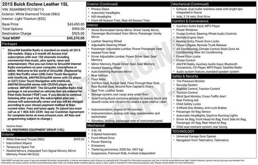 2015 Buick Enclave Leather