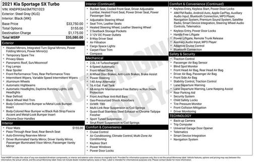 2021 Kia Sportage SX Turbo