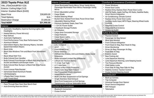 2023 Toyota Prius XLE