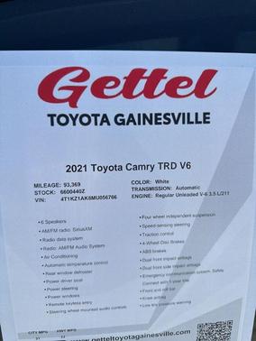 2021 Toyota Camry TRD V6