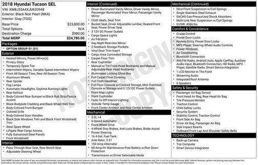 2018 Hyundai TUCSON SEL