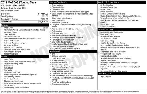 2012 Mazda Mazda3 i Touring
