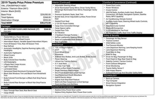 Titanium 2019 Toyota Prius Prime Premium