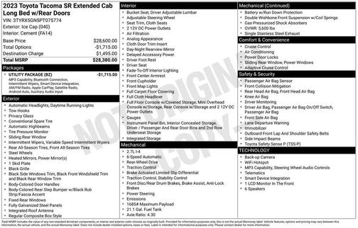 Ice 2023 Toyota Tacoma SR