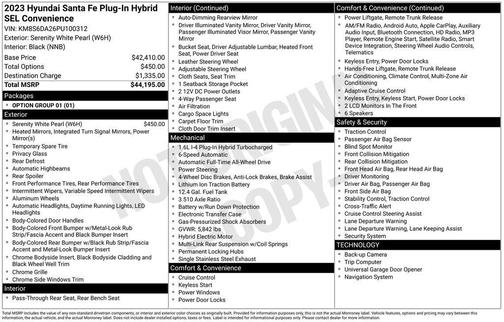 2023 Hyundai Santa Fe Plug-In Hybrid SEL Convenience