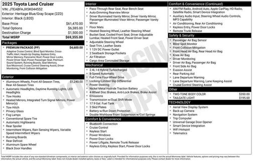 Blue / Gray 2025 Toyota Land Cruiser Base