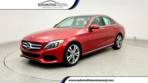 designo Cardinal Red Metallic 2018 Mercedes-Benz C-Class C 300 Sedan w/ Premium Pkg, Panorama Sunroof & CarPlay