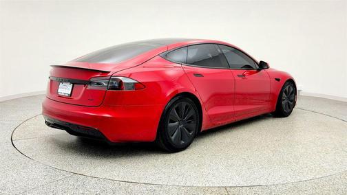 Red Multi-Coat 2021 Tesla Model S Plaid