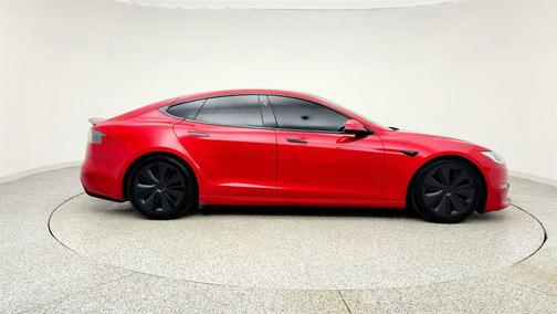 Red Multi-Coat 2021 Tesla Model S Plaid