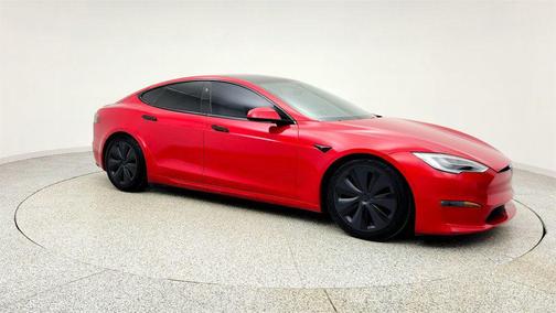 Red Multi-Coat 2021 Tesla Model S Plaid
