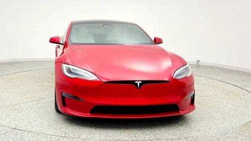 Red Multi-Coat 2021 Tesla Model S Plaid