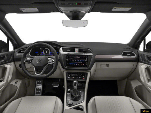 Platinum Gray Metallic 2023 Volkswagen Tiguan 2.0T SE R-Line Black