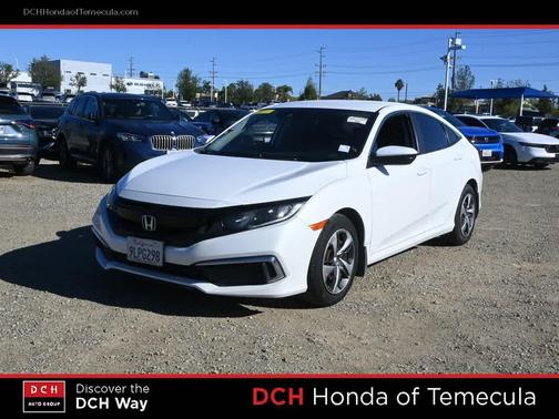 Platinum White Pearl 2020 Honda Civic LX