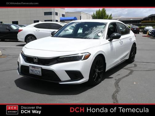 Platinum White Pearl 2024 Honda Civic Sport
