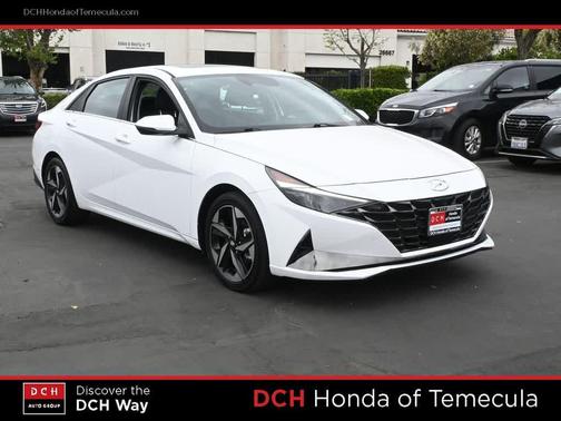 Lunar White 2023 Hyundai ELANTRA HEV Limited