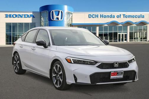Platinum White Pearl 2026 Honda Civic Hybrid Sport Touring