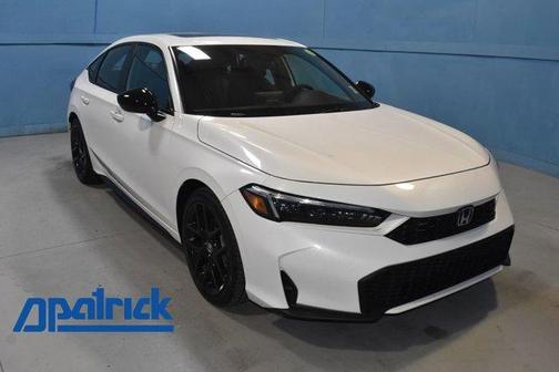 Platinum White Pearl 2025 Honda Civic Hybrid Sport