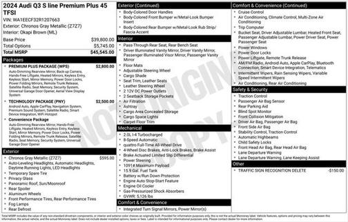 2024 Audi Q3 Premium Plus 45 TFSI S line quattro Tiptronic