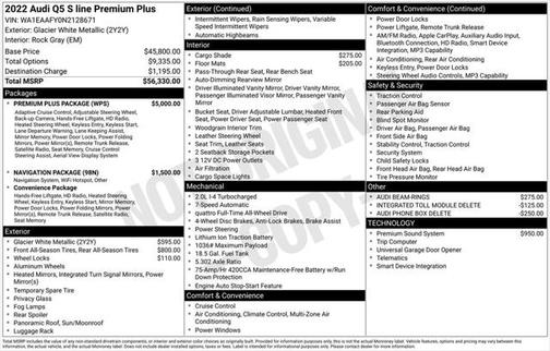 2022 Audi Q5 Premium Plus 45 TFSI S line quattro S tronic