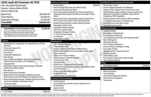 2025 Audi Q5 Premium 40 TFSI quattro S tronic