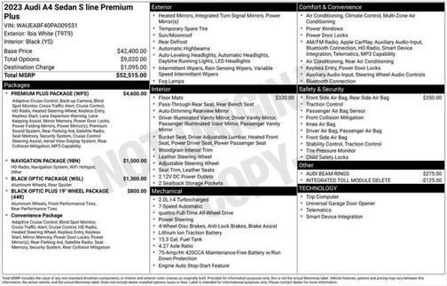 2023 Audi A4 Premium Plus 45 TFSI S line quattro S tronic