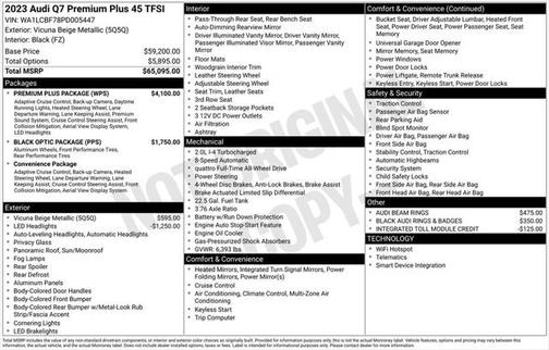 2023 Audi Q7 Premium Plus 45 TFSI quattro Tiptronic