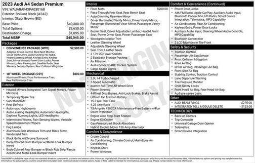 2023 Audi A4 Premium 40 TFSI quattro S tronic