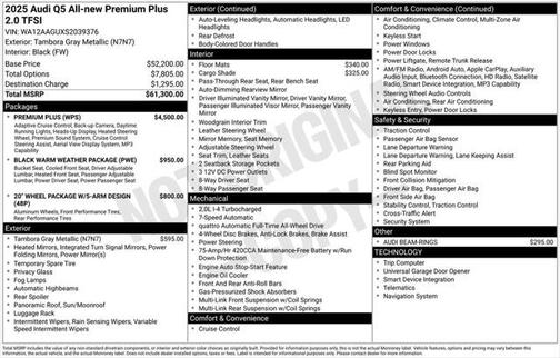 2025 Audi Q5 Premium Plus TFSI quattro S tronic