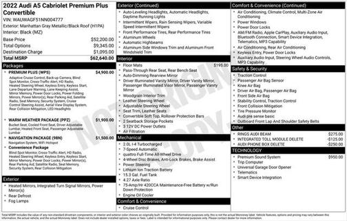 2022 Audi A5 Premium Plus 45 TFSI quattro S tronic