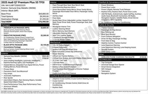 2025 Audi Q7 Premium Plus 55 TFSI quattro Tiptronic