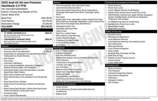 2025 Audi A5 Premium TFSI quattro S tronic
