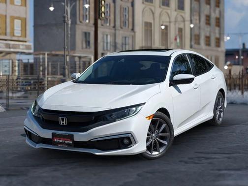 Platinum White Pearl 2020 Honda Civic EX