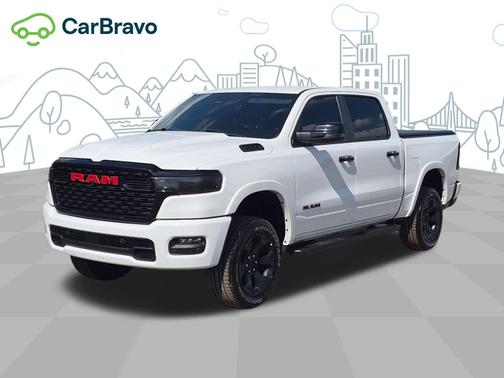 Bright White Clearcoat 2025 RAM 1500 Big Horn Crew Cab 4x4 5'7 Box