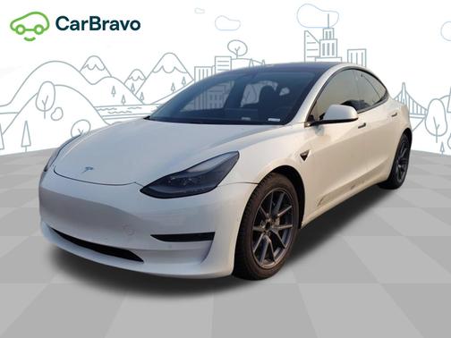 Pearl White Multi-Coat 2021 Tesla Model 3 Standard Range Plus