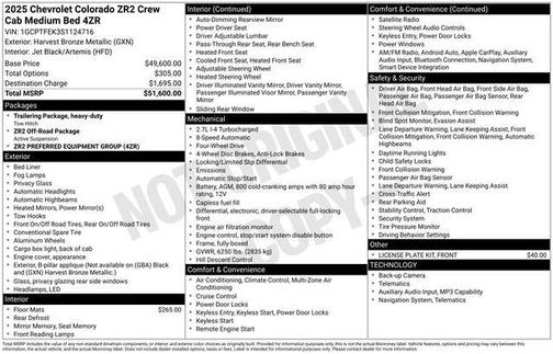 2025 Chevrolet Colorado ZR2