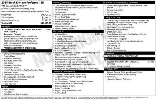 2025 Buick Enclave Preferred FWD