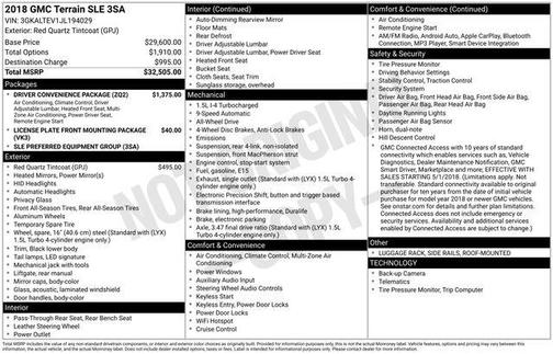 Red Quartz Tintcoat 2018 GMC Terrain SLE