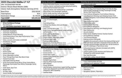 2025 Chevrolet Malibu FWD 1LT